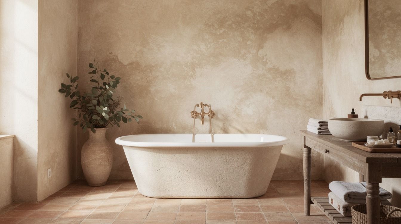 19 Rustic Limewash Bathroom Ideas for Warm, Old-World Texture Without Renovating