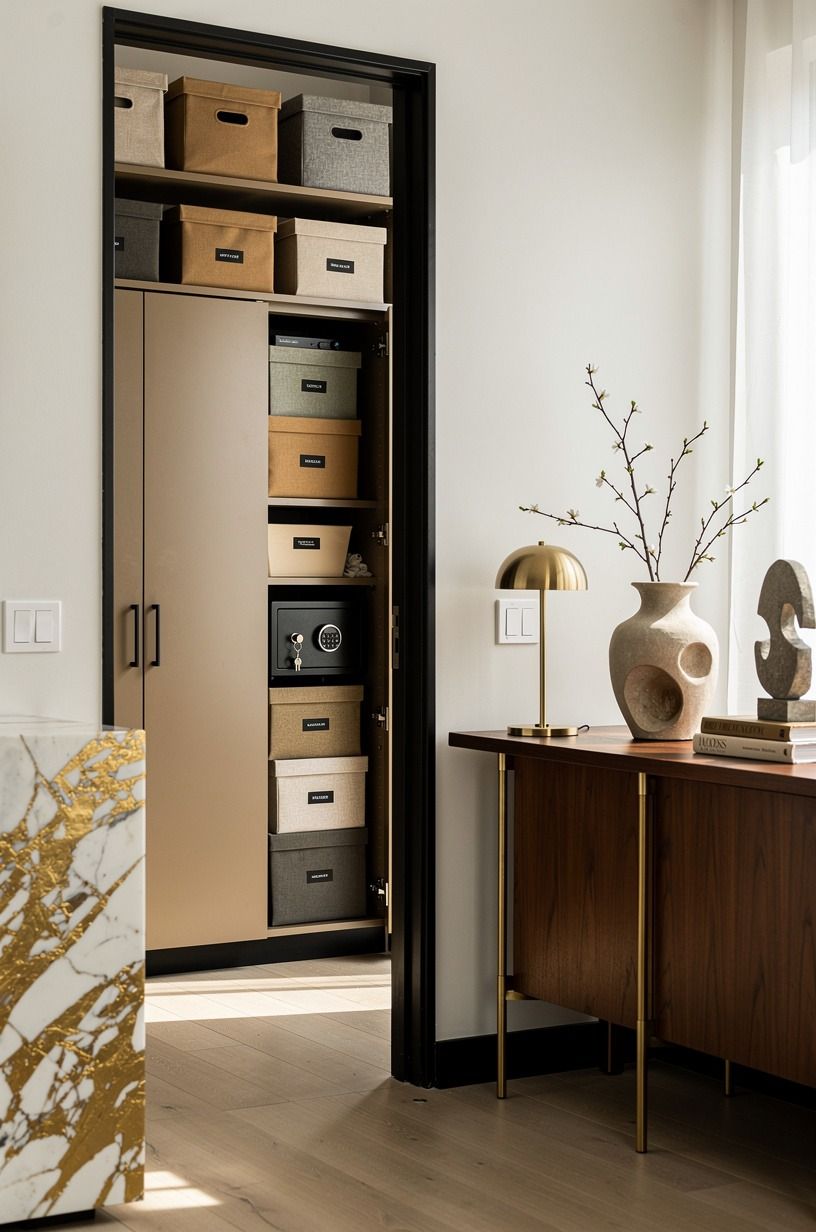 Add a Garage Cabinet Behind Seasonal Storage