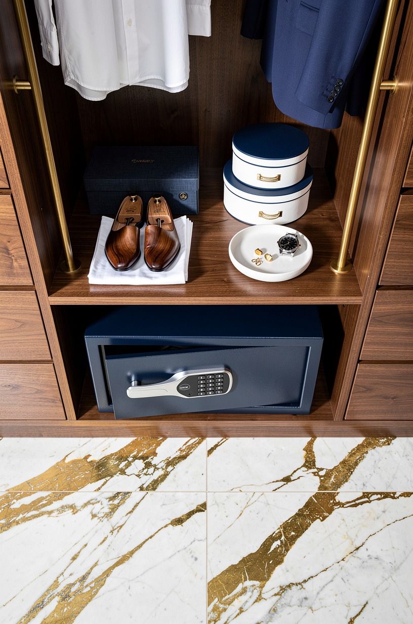 Anchor a Safe Beneath a Built-In Wardrobe Shelf