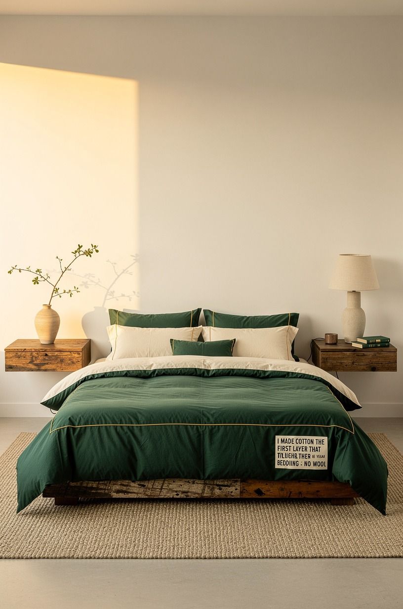 I made cotton the first layer that touched my skin, emerald palette