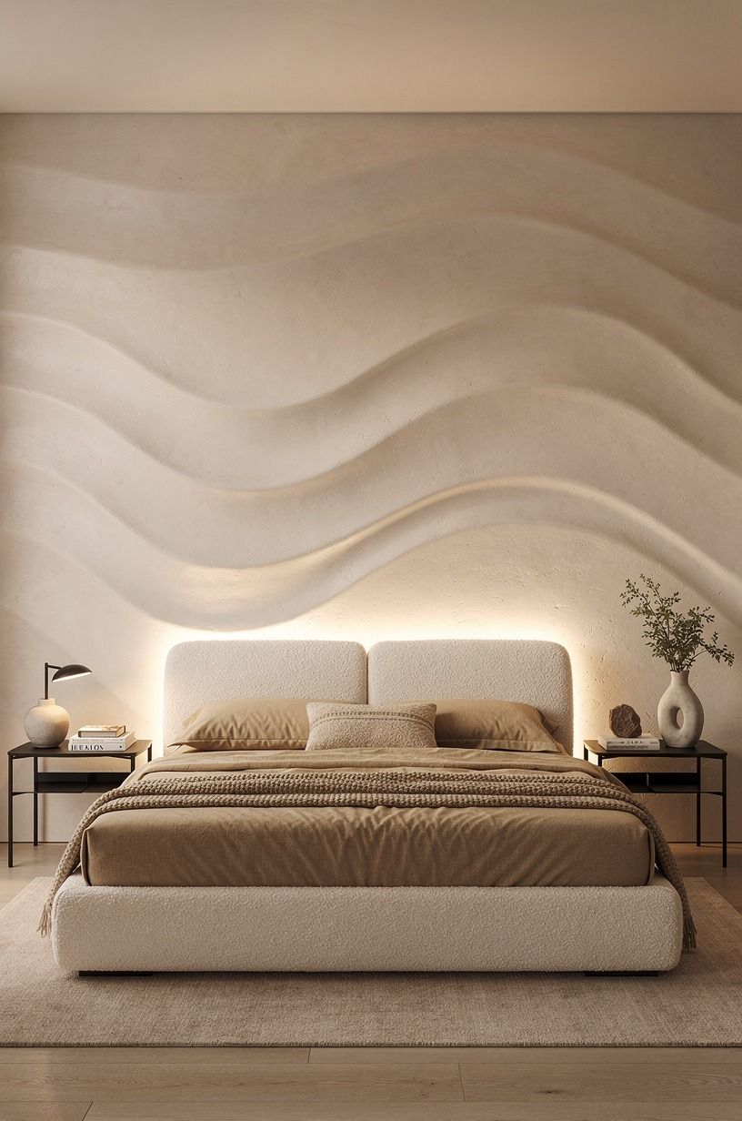 Use The Quiet Halo Method behind a bed