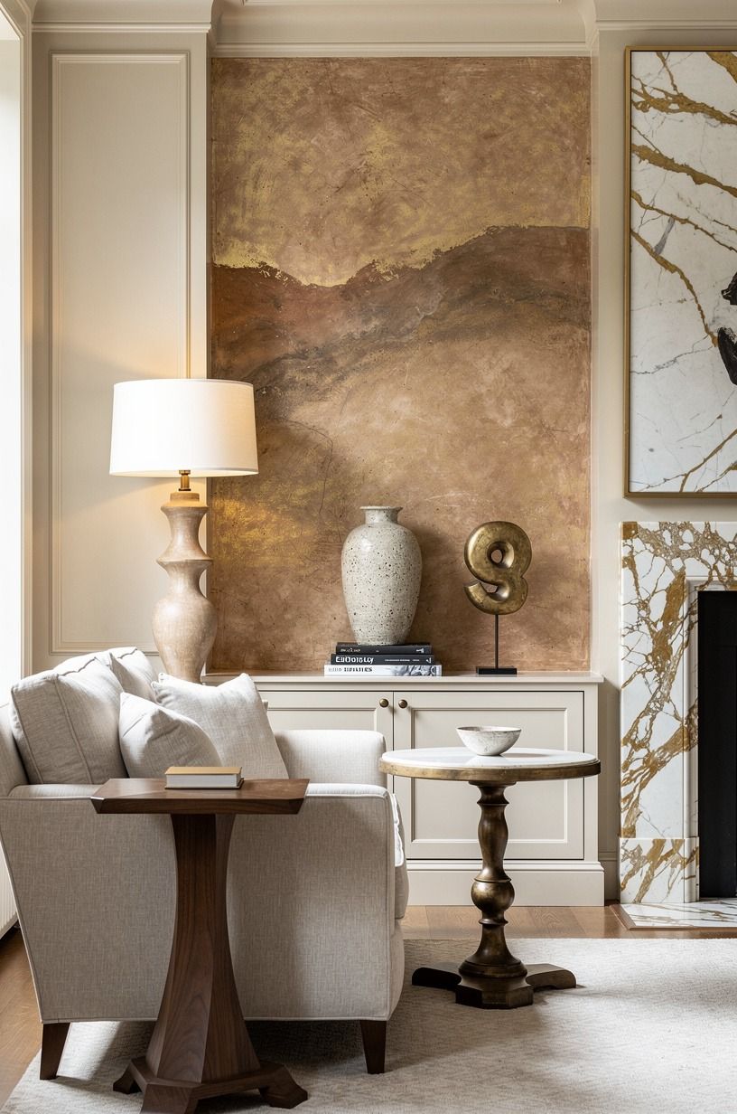 Choose Venetian plaster over a flat painted accent wall