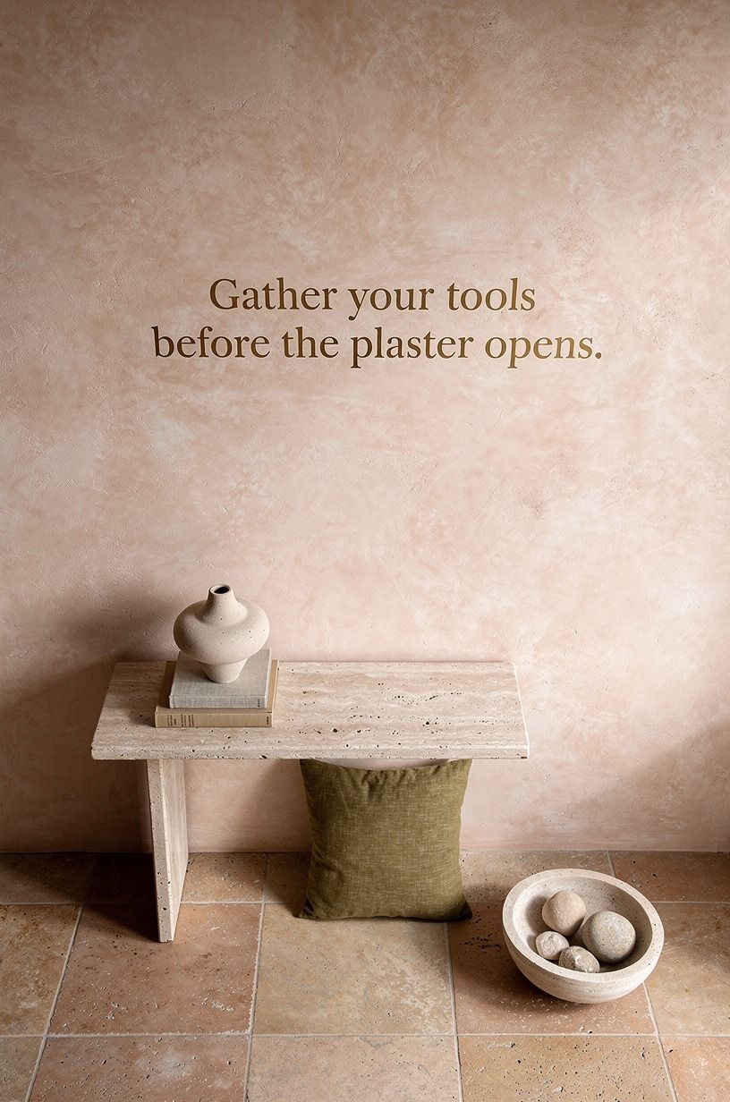 Gather your tools before the plaster opens