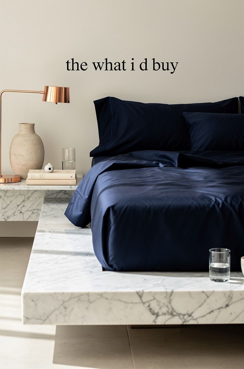 Then I chose sheets that felt like sleep, midnight blue palette