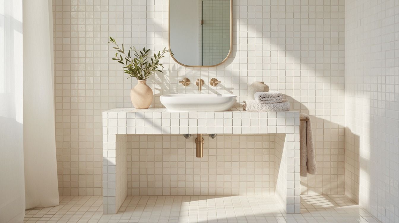 How to Create a White Zellige Tile Bathroom for a Bright, Imperfect Glow - 18 Ideas