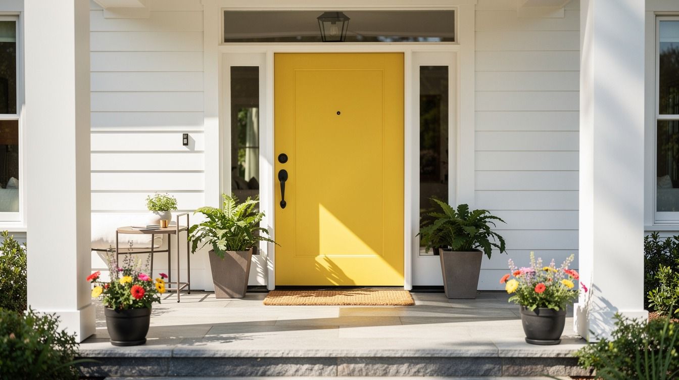 I Chose a Yellow Front Door for a Sunny Welcome, It Brightened Every Morning