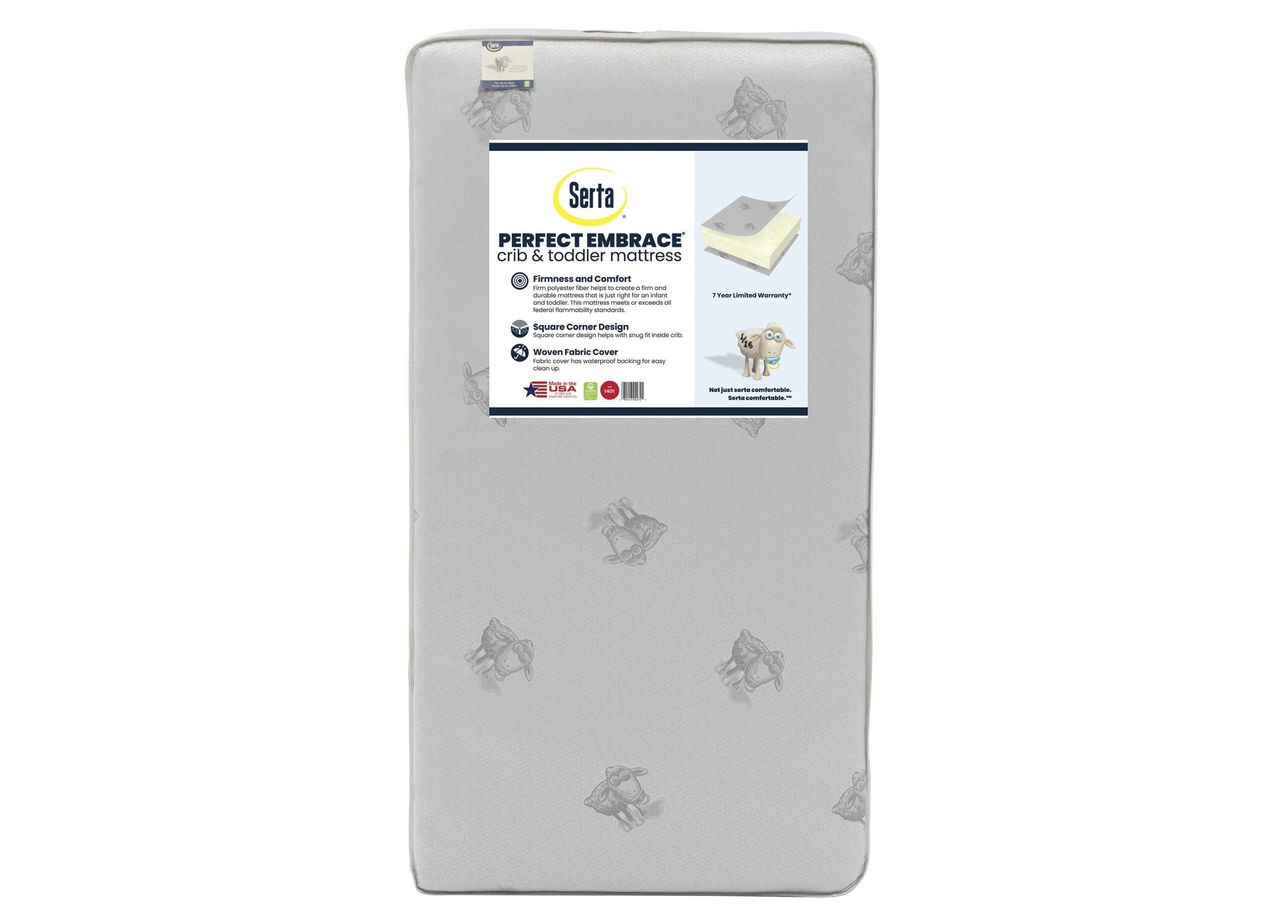 Serta Perfect Embrace crib and toddler mattress with square corners