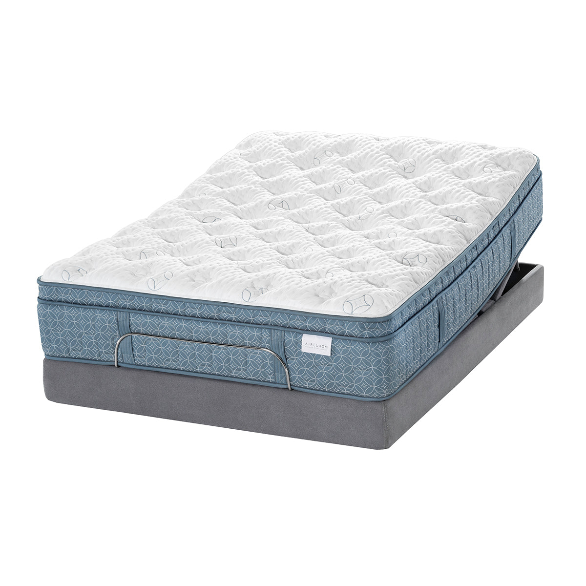 Aireloom Arpeggio Plush mattress corner showing the quilted pillow-top surface