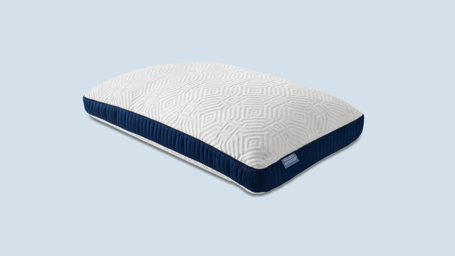 Stearns & Foster Lux Estate pillow, showing its queen-size profile