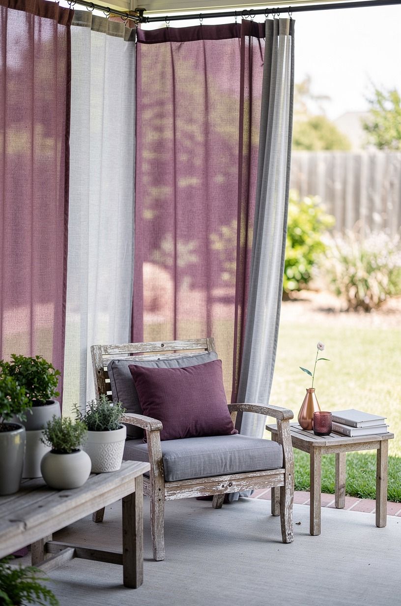 Create a rental-friendly screened corner with fabric