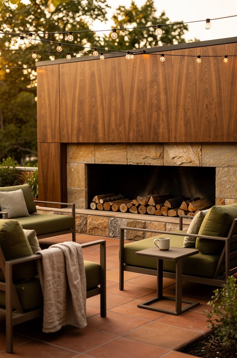 Frame the Flame With Built-In Wood Storage