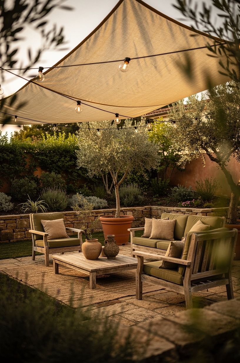 Hang a Shade Cloth Instead of Building a Pergola