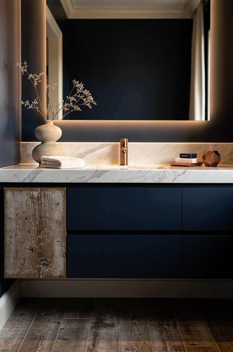 Build a Faux Marble Ledge Behind the Faucet
