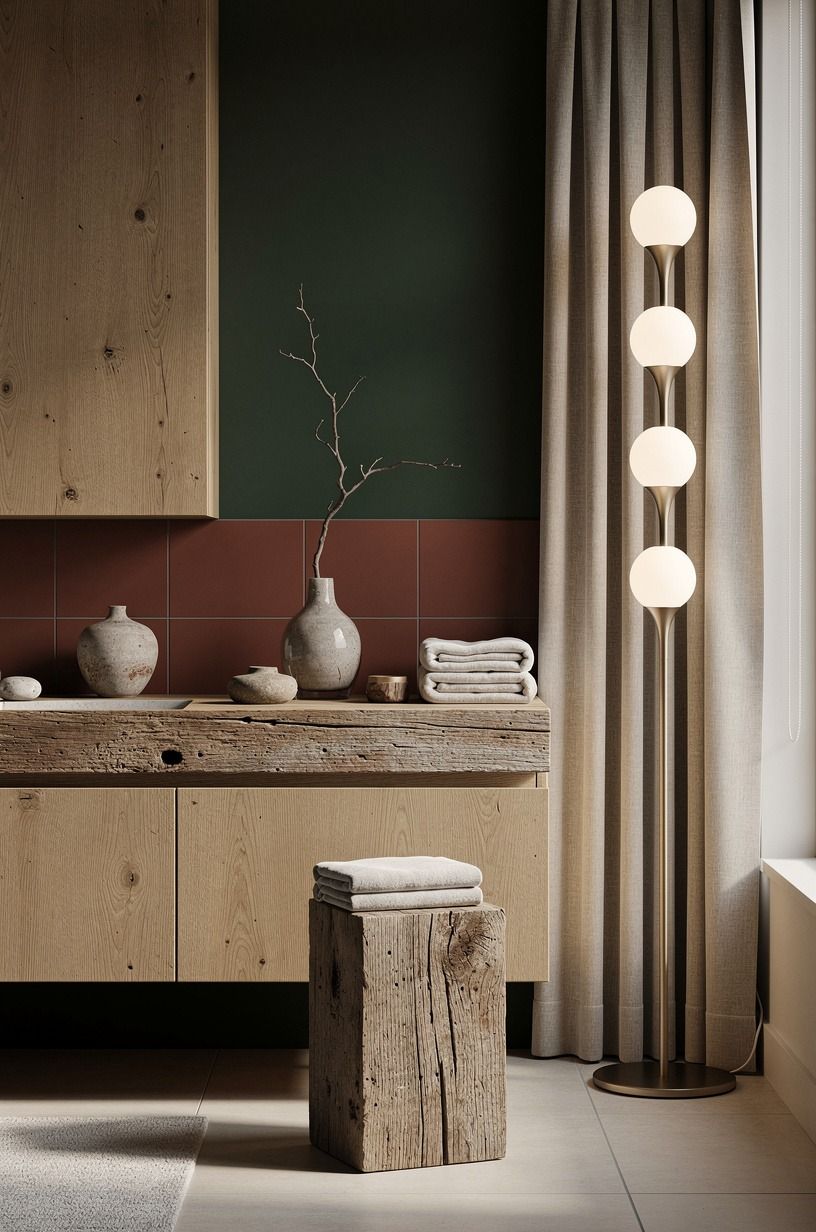 Build the Three-Height Light Stack beside the curtain