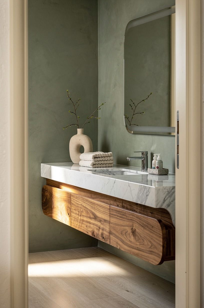 Choose a Floating Vanity With Real Grain