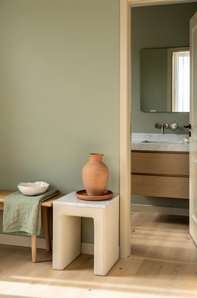 Choose terracotta over clear glass for warm contrast