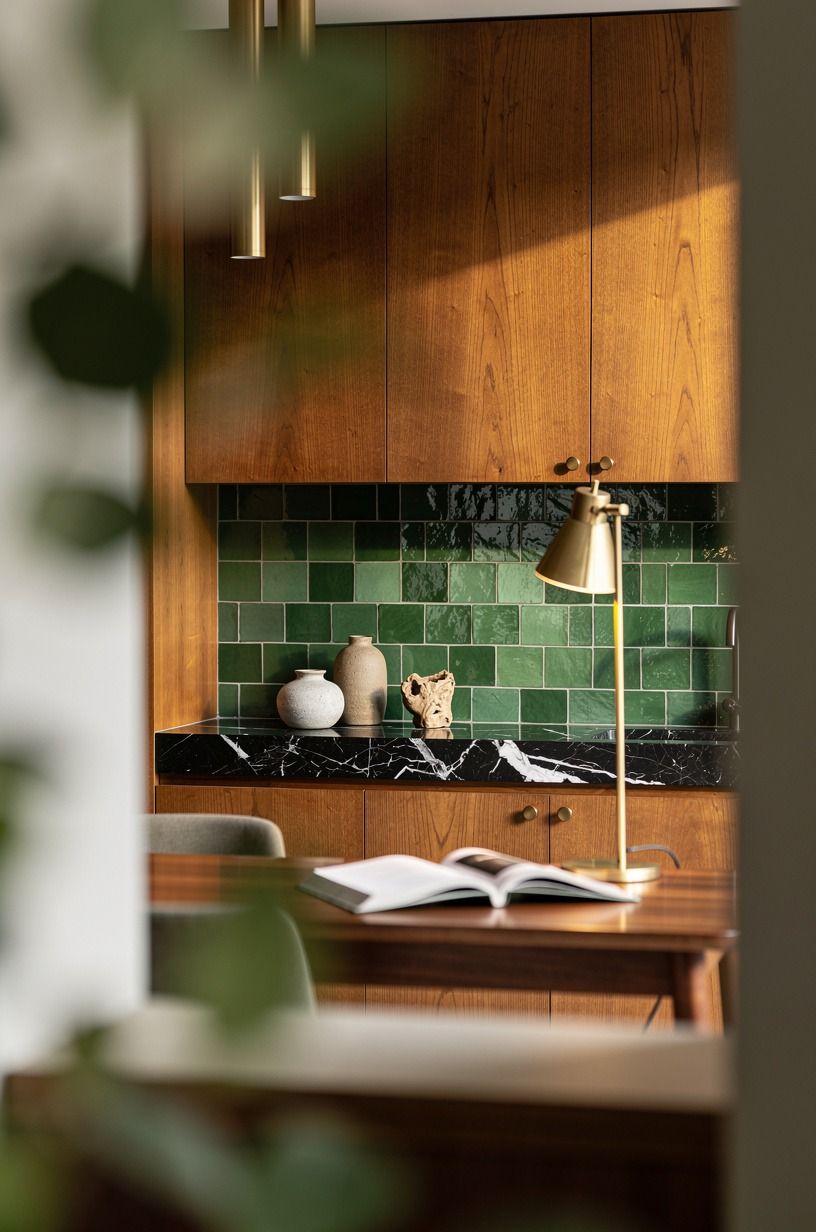 Choose zellige over subway tile at the splash zone