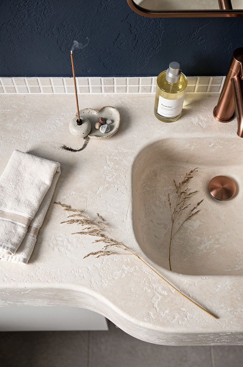 Finish With a Soft Coastal Countertop Ritual
