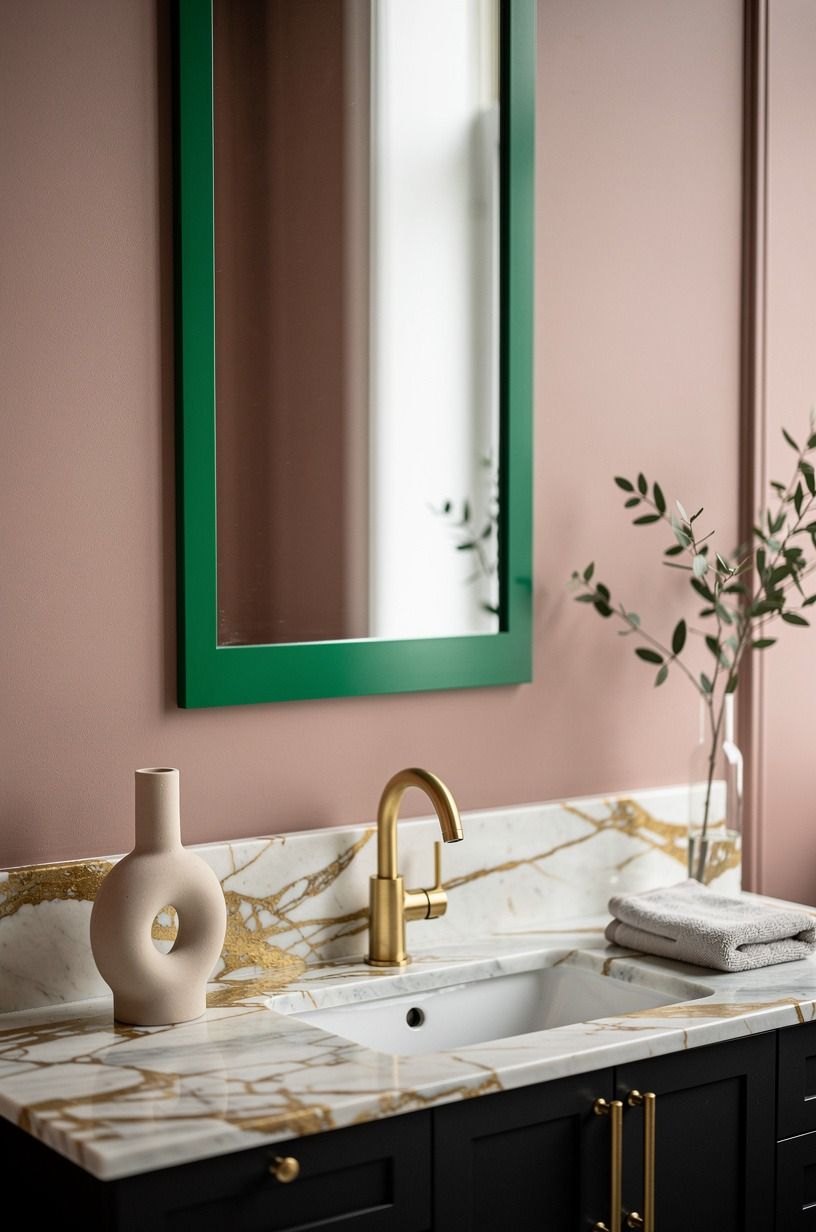 Frame the Mirror With One Green Shape