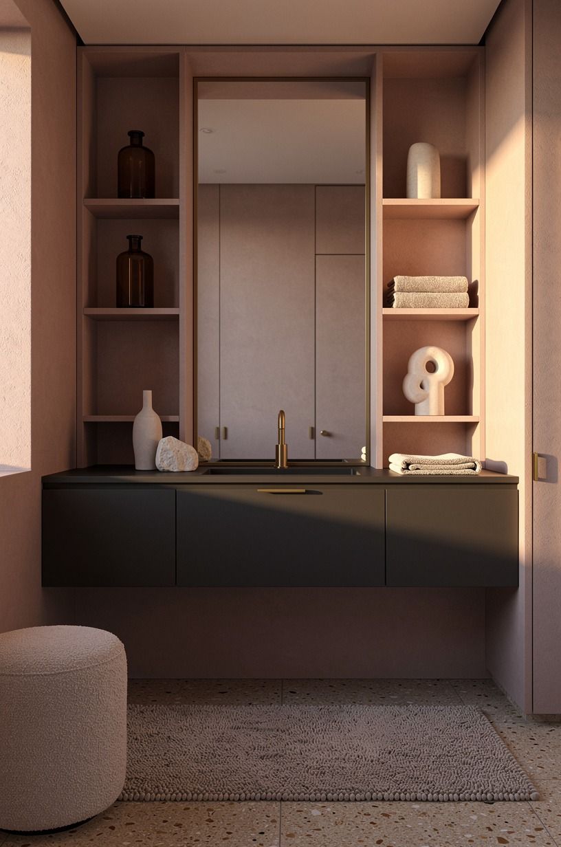 Frame the Mirror with Storage Instead of Clutter