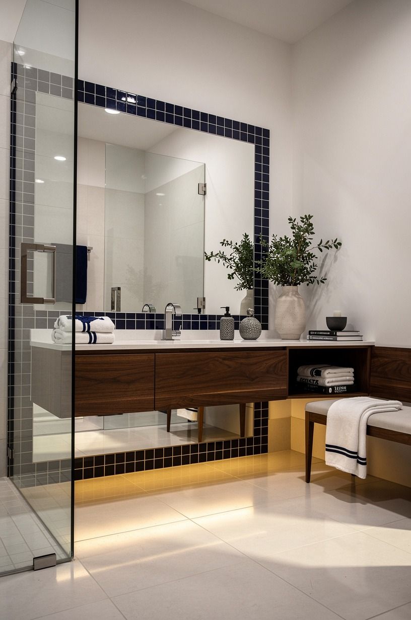 Frame the Shower With a Contrast Border