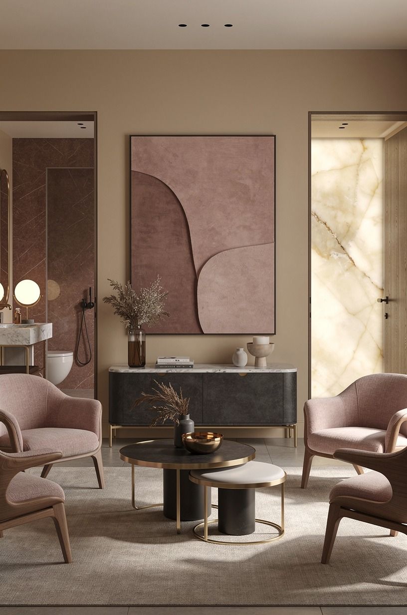 Hang one oversized art piece, not a gallery wall