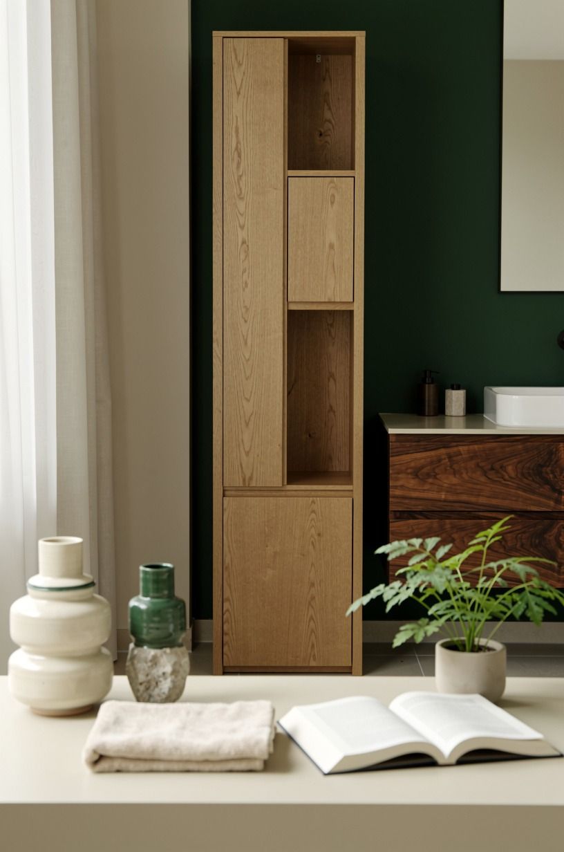Hide Storage in a Slim Oak Tower