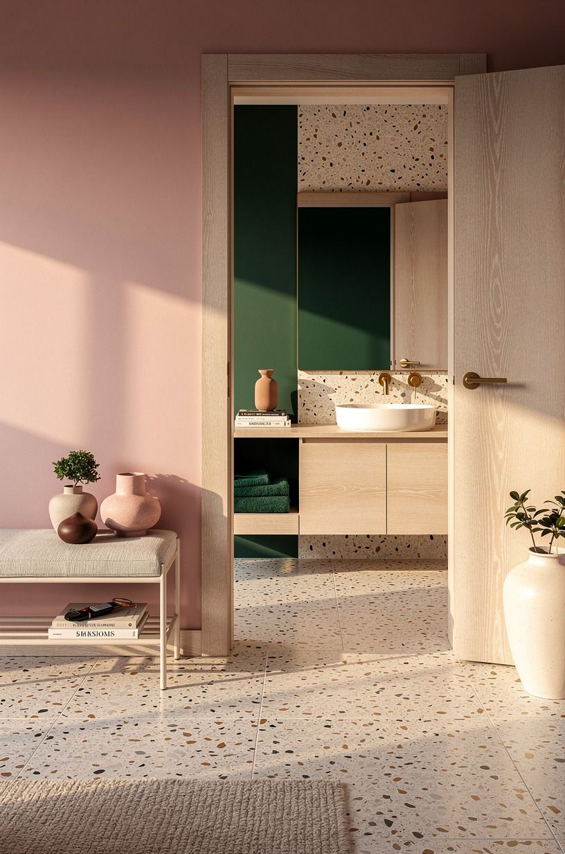 Mix Pink With Pale Terrazzo