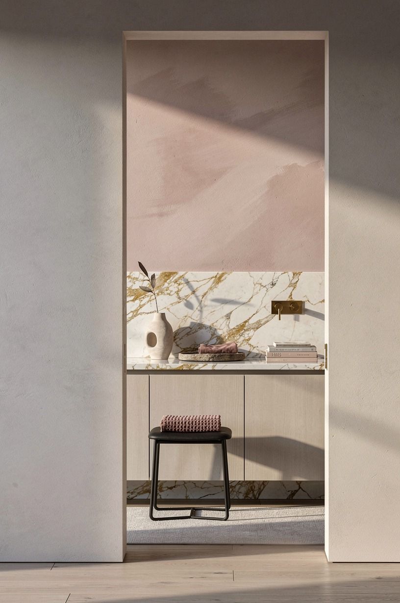 Paint the upper field with the Soft-Crown Color Wash (high shower curtain)