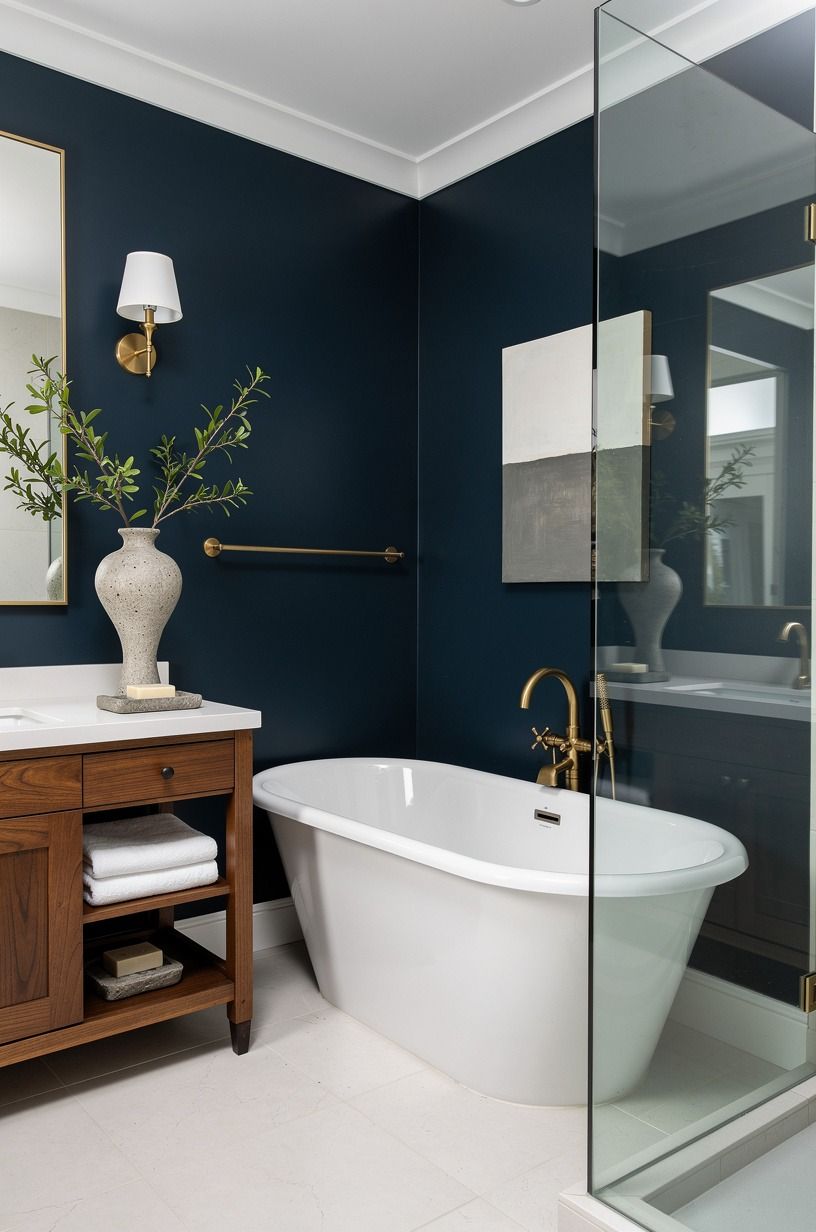 Paint the walls in Farrow & Ball Hague Blue