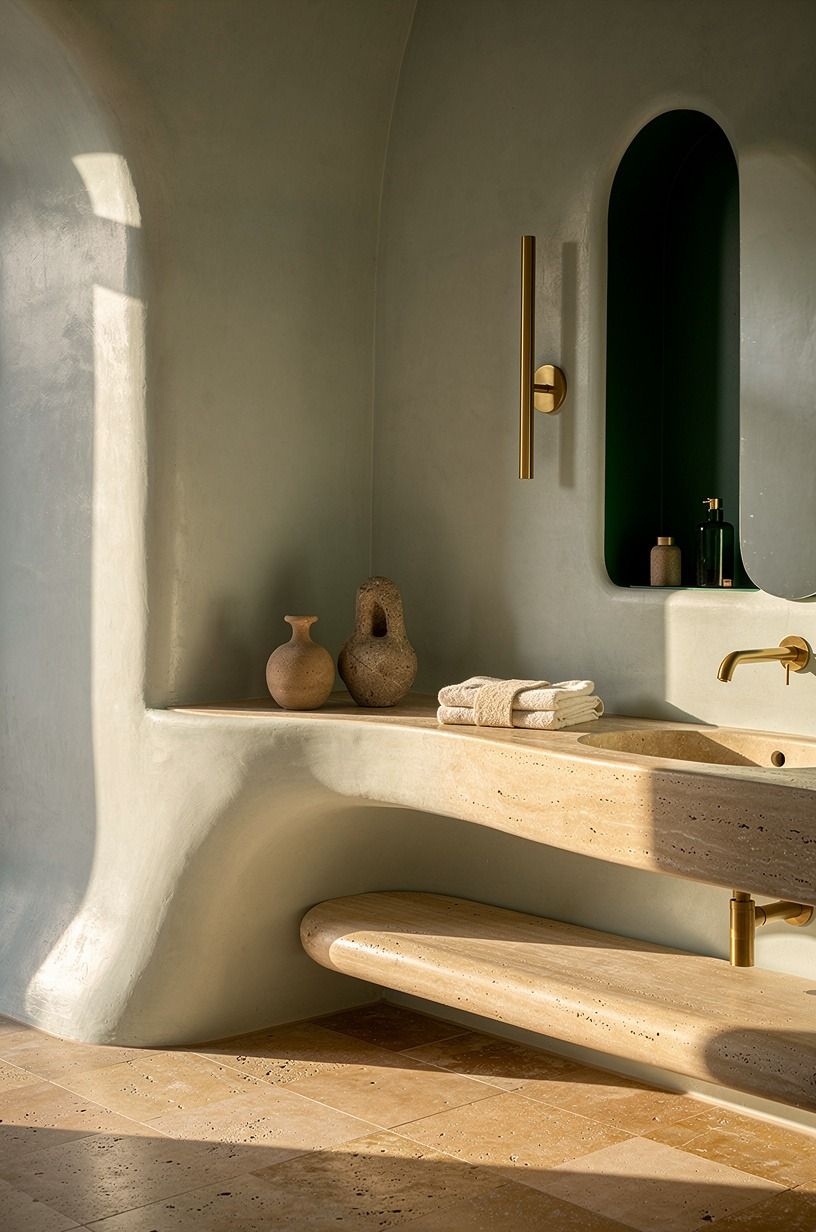 Pair Sea Salt with pale limestone