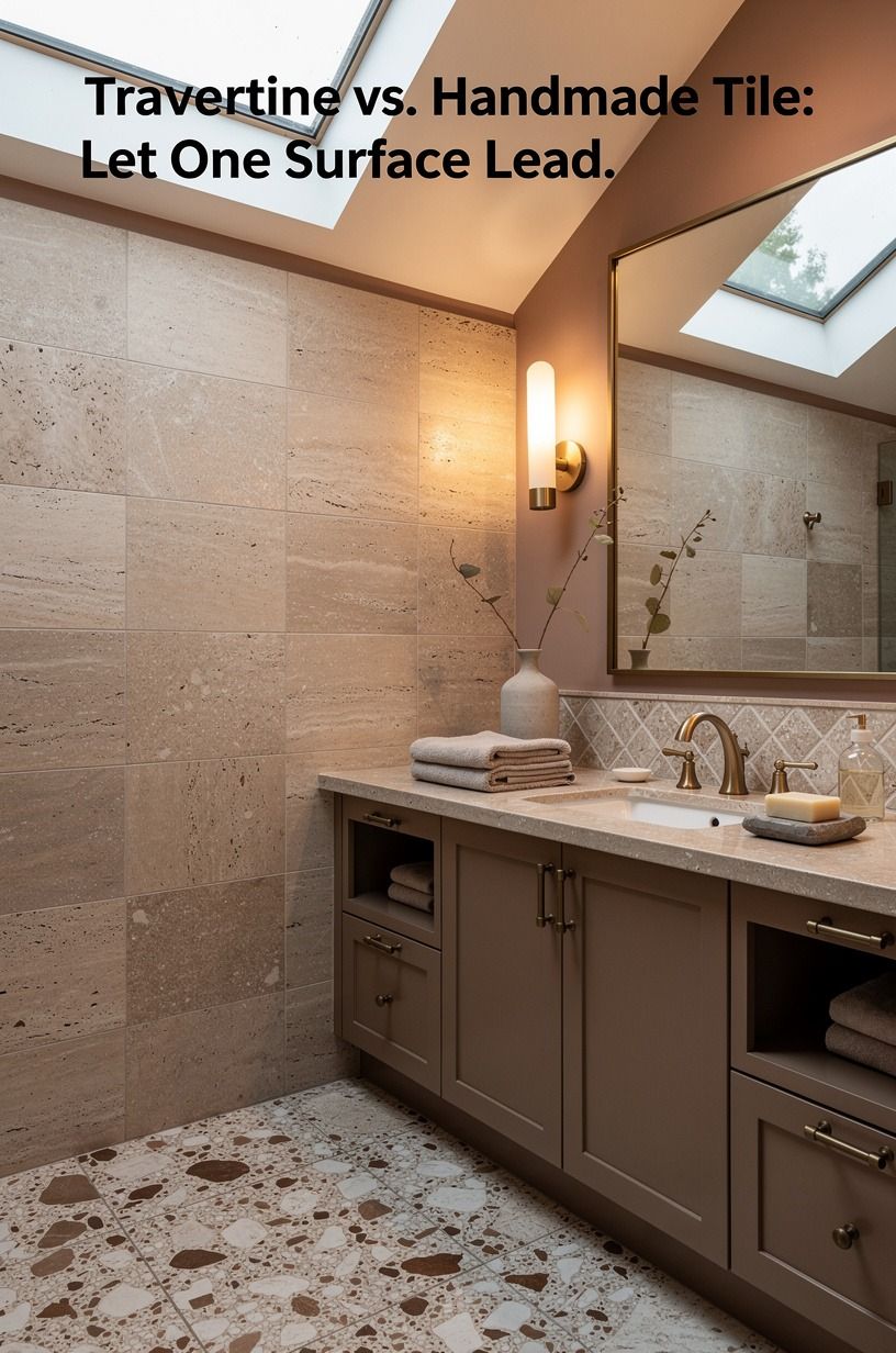 Travertine vs. Handmade Tile: Let One Surface Lead