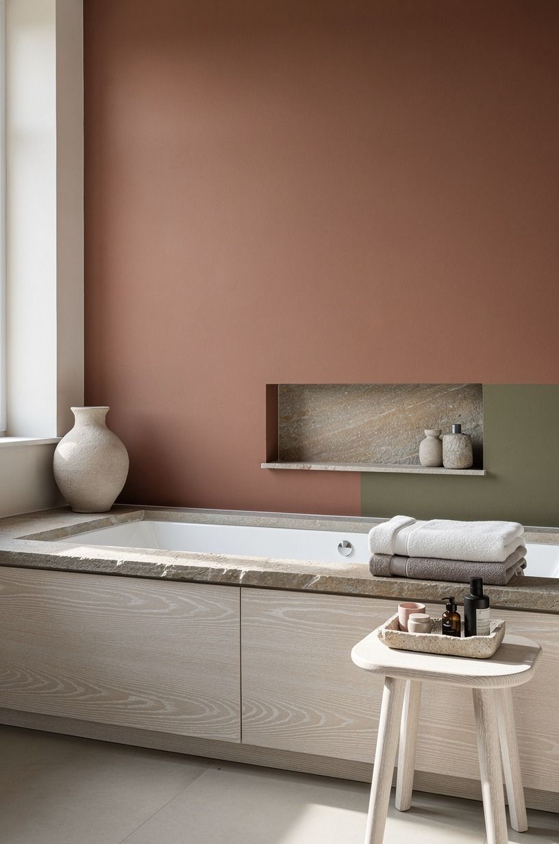 Turn a Tub Wall Into a Quiet Color Block