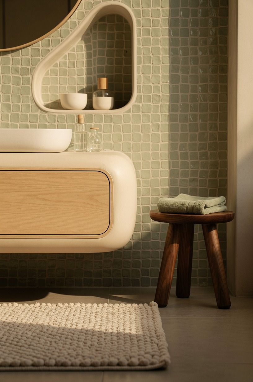Use The Two-Wood Rule around zellige cashmere ceramic tile