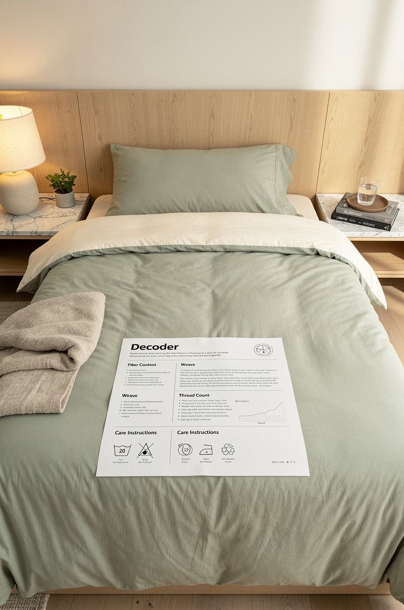 The moment I stopped buying bedding by color alone, sage green palette