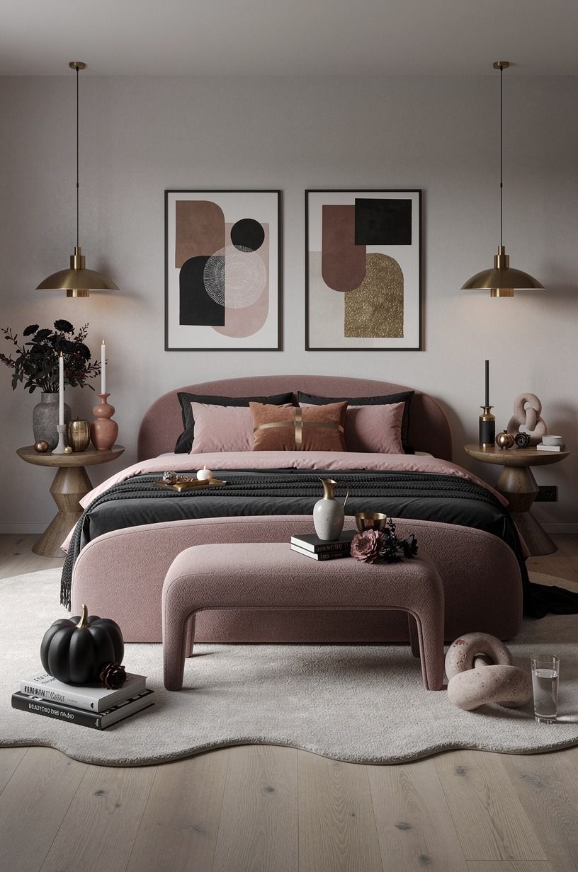 Build The Blush-and-Black Ratio for a girly Halloween room