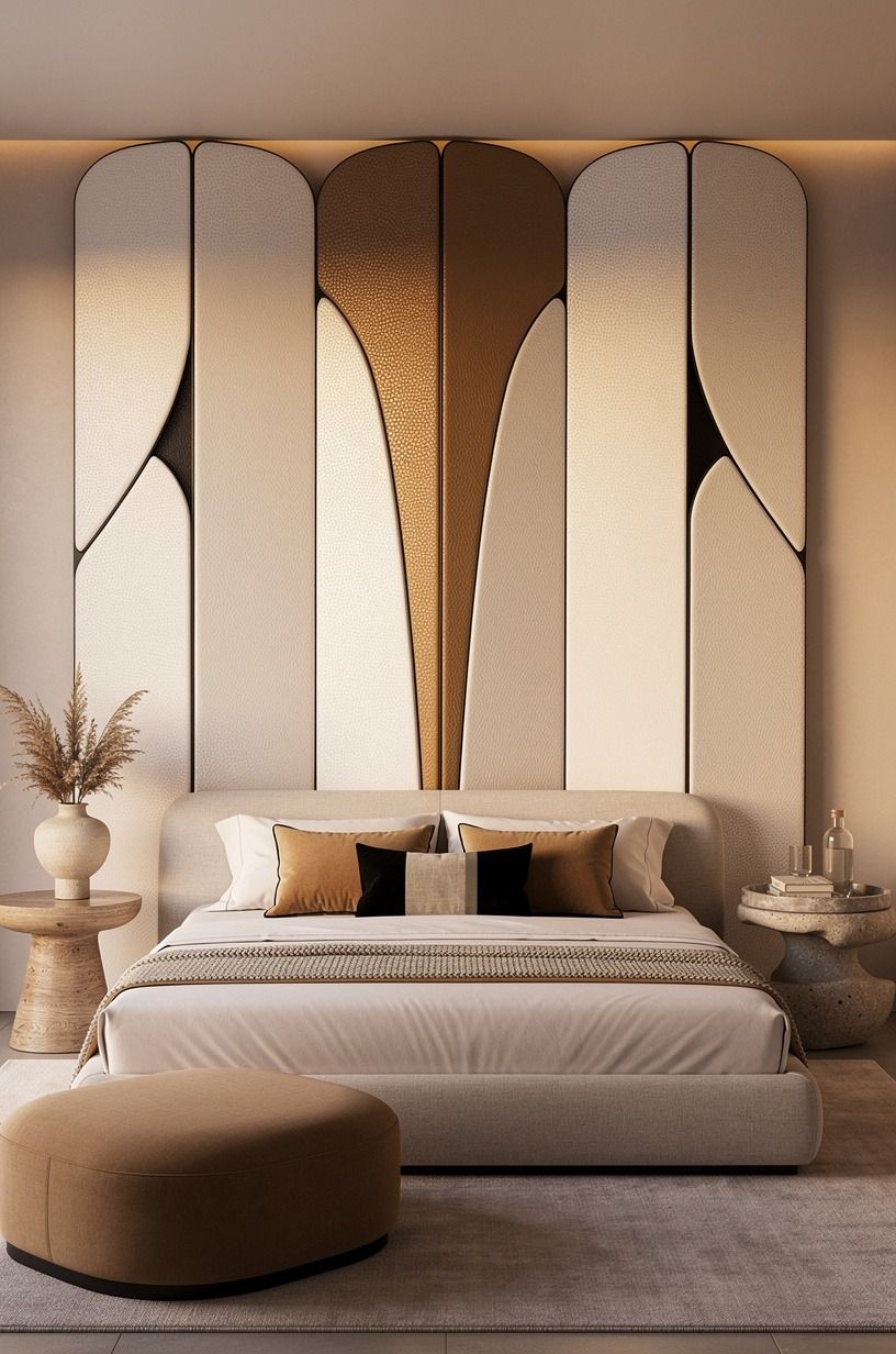 Frame a Folding Screen as a Bed Headboard