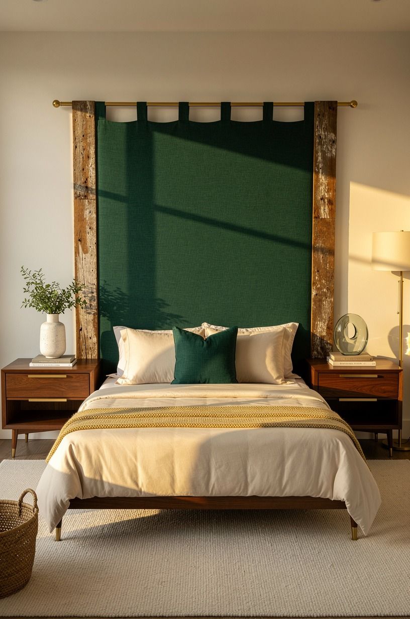 Hang a Tension-Rod Headboard Cover
