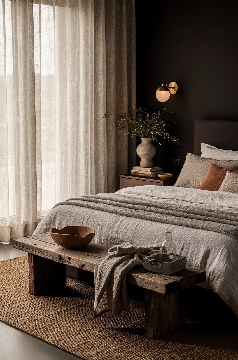 Hang Soft Curtains for the Dark Bedroom Styling Effect