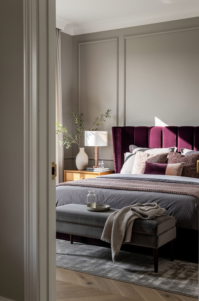 I chose the mattress change that felt most personal, plum palette