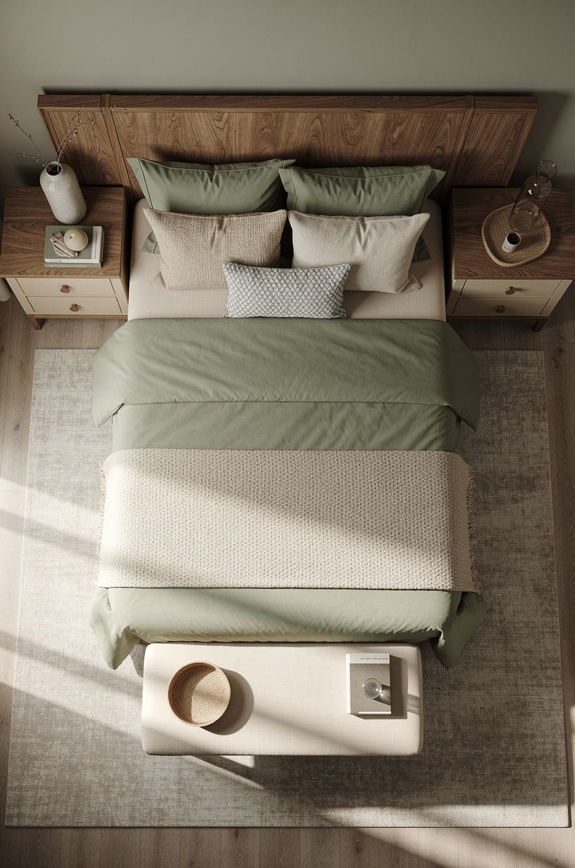 I chose the sleep surface before the soft styling, sage green palette
