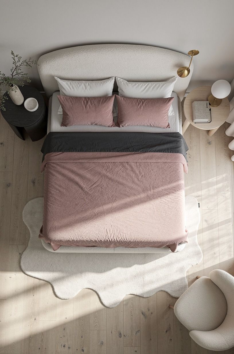 I Kept the Bedding Cool and Uncomplicated, dusty rose palette