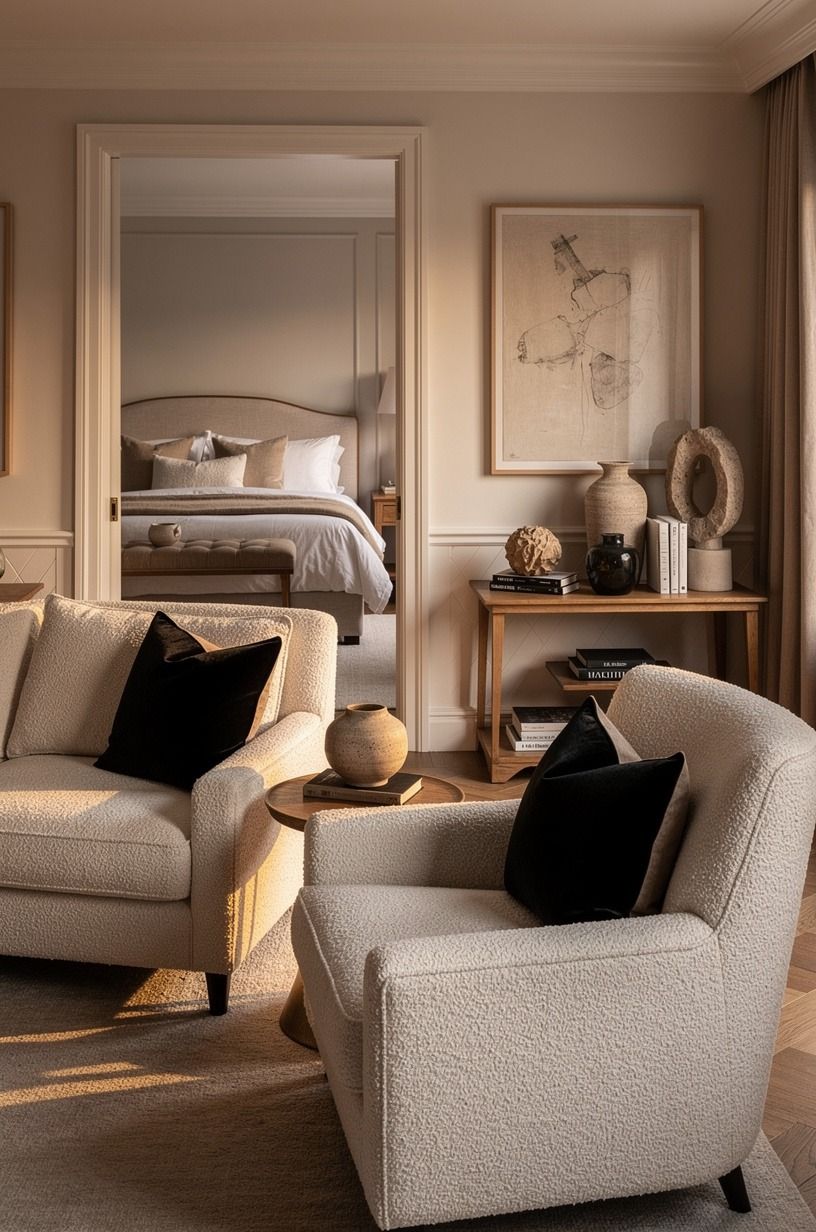 I softened the room without making it warmer, warm white palette