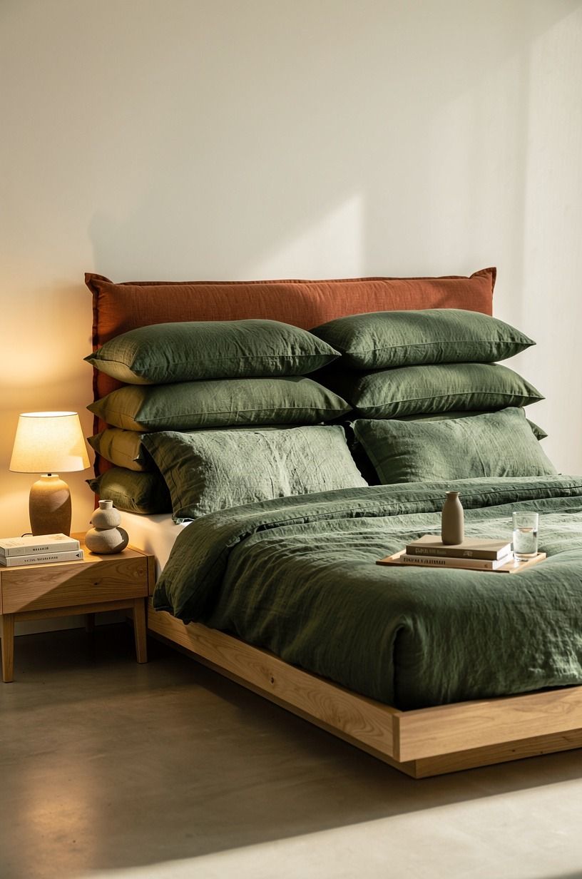 Layer Oversized Pillows Instead of Buying a Frame