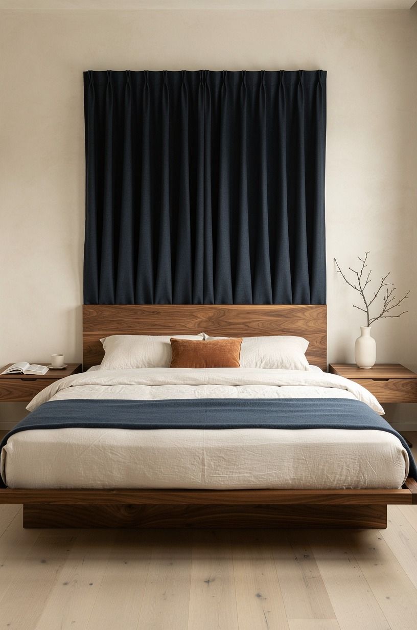 Swap a Curtain Panel for a Headboard Cover
