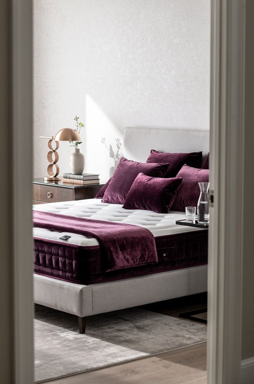 The mattress pad was the purchase I argued with myself about, plum palette