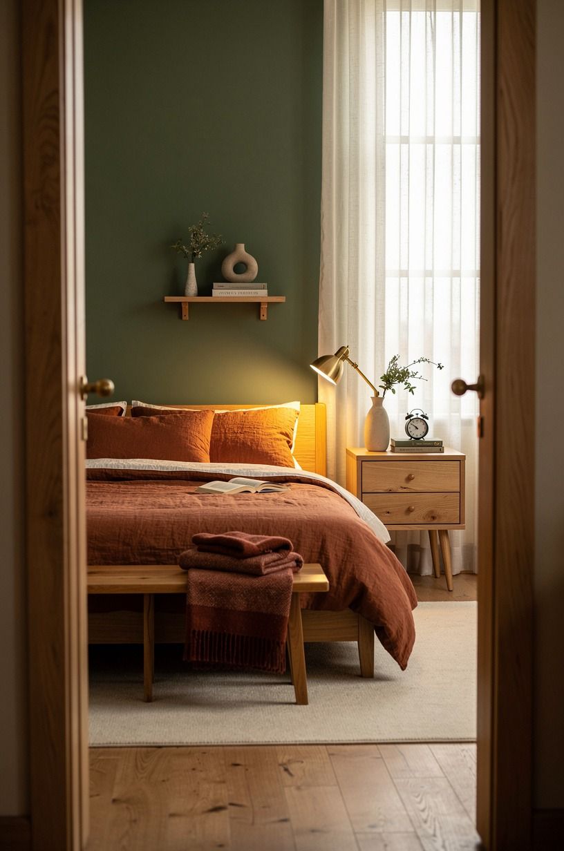 The moment I admitted the room was making me tense, forest green palette