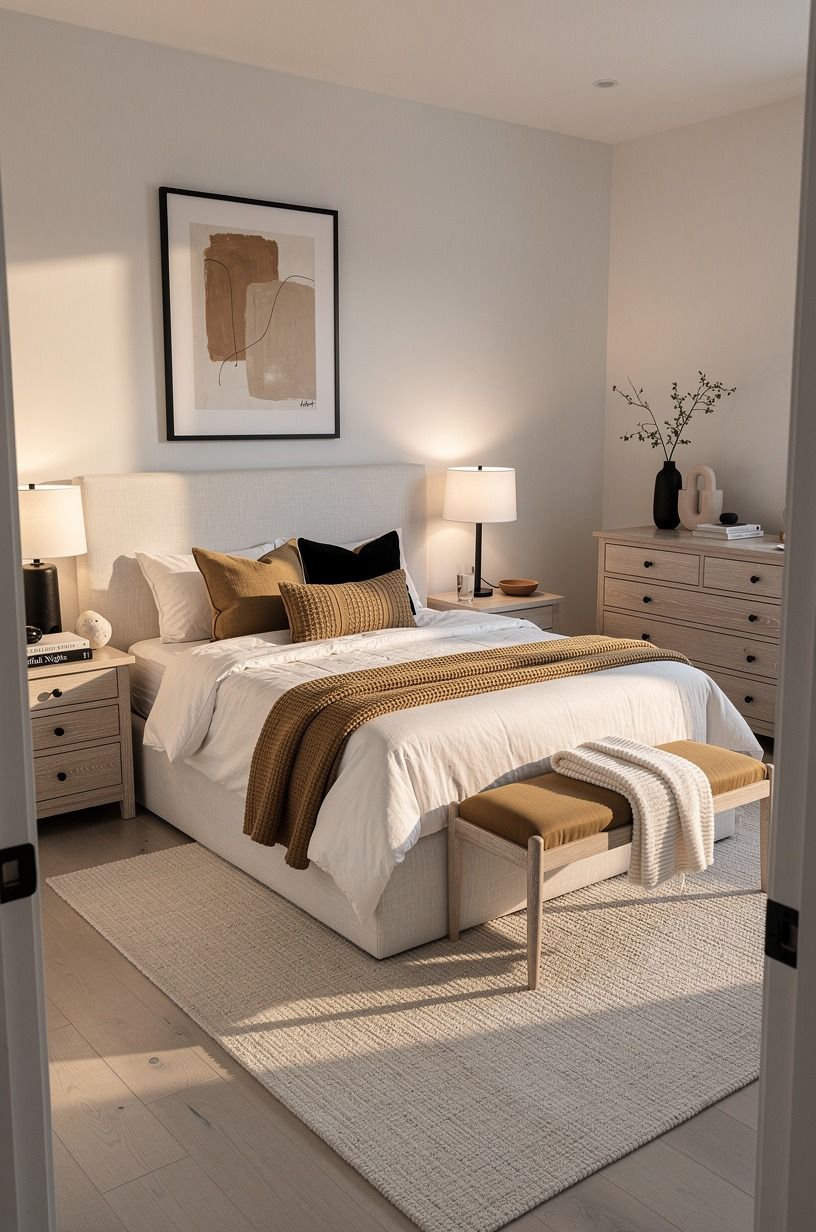 The moment I stopped blaming the bedding, warm white palette