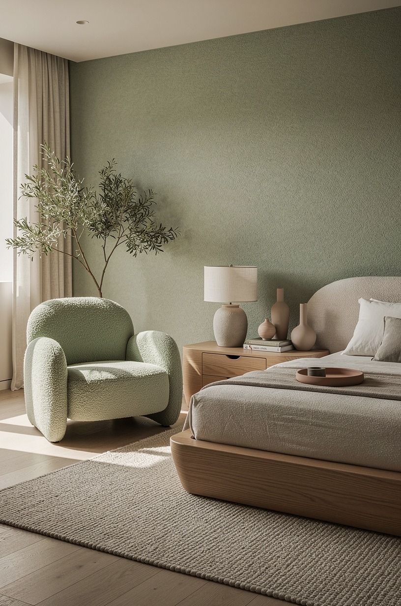 Then I dealt with the air, which I’d been ignoring, sage green palette