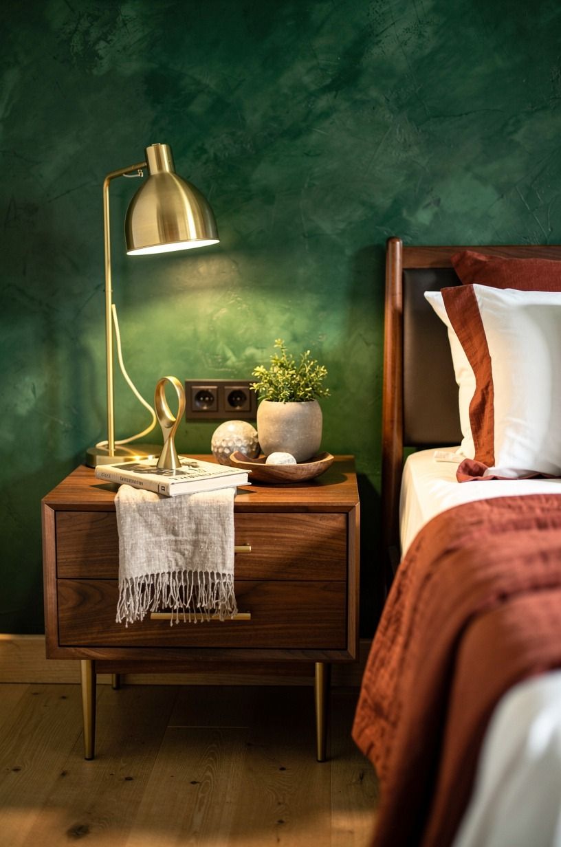 What I’d Do Differently in This Green Bedroom, forest green palette